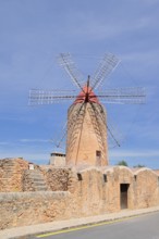 Windmill Moli den Xina, Algaida, Majorca, Balearic Islands, Spain