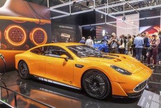 Exhibition stand from Mercedes. Concept AMG GT XX. IAA MOBILITY in Munich. The motor show presents