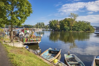 Lake Rummelsburg on the Stralau peninsula in Berlin, Germany