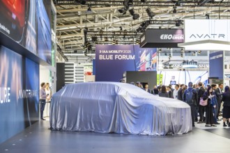 Exhibition stand of the Chinese manufacturer Changan. The Avatr brand is positioned in the premium