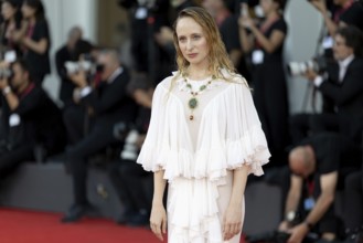 Venice, Italy - 3 September 2025: Fanni Wrochn during the red carpet of - Duse - during the 82nd