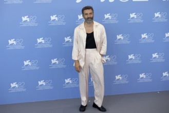 Venice, Italy - 3 September 2025: Oscar Isaac during the Photo Call of - In the Hand of Dante -