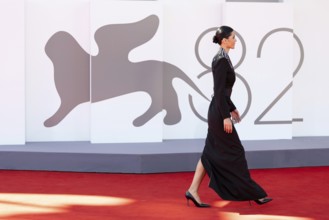 Venice, Italy - 3 September 2025: Farah Abdel Aziz during the red carpet of - The Voice Of Hind