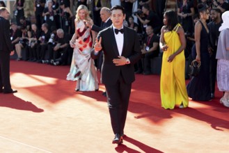 Venice, Italy - 3 September 2025: Teo Yoo during the red carpet of - The Voice Of Hind Rajab -