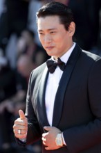 Venice, Italy - 3 September 2025: Teo Yoo during the red carpet of - The Voice Of Hind Rajab -