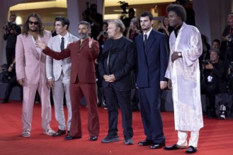 Venice, Italy - 3 September 2025: Jason Momoa, Louis Cancelmi, Oscar Isaac, Franco Nero and Duke