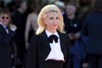 Venice, Italy - 3 September 2025: Sabine Getty during the red carpet of - The Voice Of Hind Rajab -