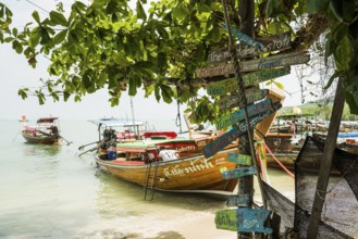 Restaurant on the beach, Koh Mook, Trang Province, Southern Thailand, Andaman Sea, Thailand