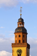 Tower of the Protestant St Catherine's Church in Frankfurt, Frankfurt am Main, Hesse, Germany