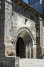 Compains, Saint Georges church, Auvergne Volcanoes Regional Park, Cezallier region, Puy de Dome,