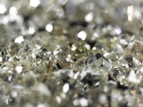 Many valuable diamonds, some rough, some cut, for further processing for the jewellery industry