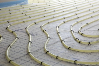 Underfloor heating in a new building