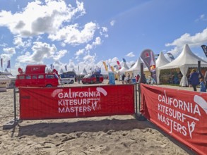 California kitesurfing Masters 2025, Kite Village tents with kite equipment for sale, marketplace,