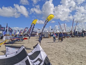 California kitesurfing Masters 2025, Kite Village tents with kite equipment for sale, marketplace,