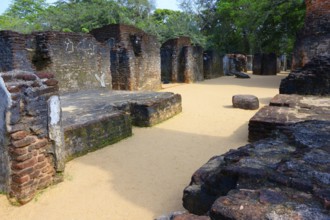 Ruins of the seven storied Royal Palace Vijayotpaya, Polonnaruwa ruins of the garden-city created