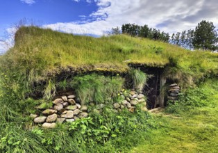Bustarfell, a former peat farm, now a museum, East Iceland, Iceland