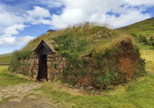 Eiríksstadir, Viking-era longhouse, where the explorer of America Leifur Eiríksson was born,