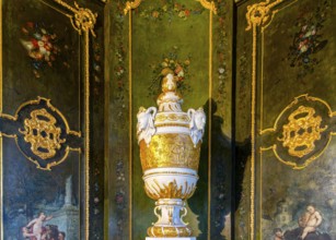 Interior design and exhibition rooms in the Würzburg Residence, imposing 18th century palace with