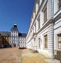 Court of Honour, Weißenfels baroque castle Neu-Augustusburg, baroque building, museum, Weißenfels,