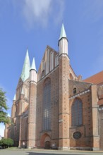 UNESCO Gothic Cathedral of St Mary and St John, Brick Gothic, Brick church, Schwerin,