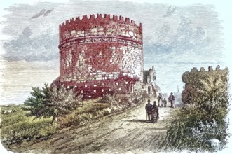 Tomb of Caecilia Metella, Tomba di Cecilia Metella, funerary monument on the Via Appia Antica in