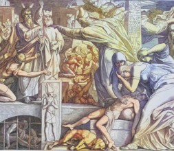 Biblical History, The Killing of the Firstborn of Egypt, digitally enhanced reproduction of a wood