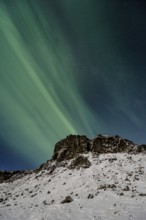 Northern Lights, Close to Vik, Ring Road, Mountains, Frost, Winter, Cold, Snow, Night, Iceland*