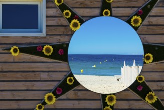 Beach bar Tahiti, Plage de Tahiti, Saint Tropez, Var, French Riviera, Provence-Alpes-Cote d'Azur,