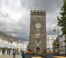 St Leonard's Tower, or the 'Clock Tower', Newton Abbot, Devon, England, UK