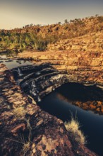 Bell Gorge, The Kimberleys, waterfall, sunrise in the outback, Australia