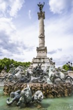 Fontaine du Char du Triomphe de la Concorde, Place des Quinconces, Bordeaux, Gironde,