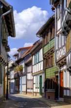 Kochstraße, half-timbered houses, Wernigerode, Harz, Saxony-Anhalt, Germany