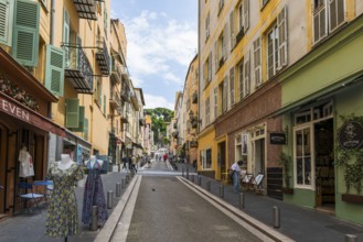Alley in the old town, Nice, Alpes Maritimes, Provence Alpes Cote d'Azur, French Riviera, South of