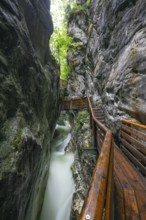 Natural beauty of the Alps, the Innersbachklamm gorge near Unken in Austria