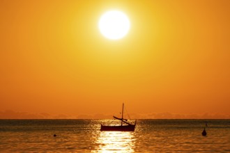 The sun rises on the Costa Rei, a stretch of coastline on the Italian Mediterranean island of