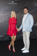 Isi Glück with man Carlos Lucio at the Remus Lifestyle Night on the roof terrace of the Pure Salt