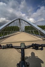 The Liniebrug, bicycle and pedestrian bridge over the Amsterdam-Rhine Canal near the village of