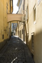 An alley in the historic centre of Bratislava, Slovakia