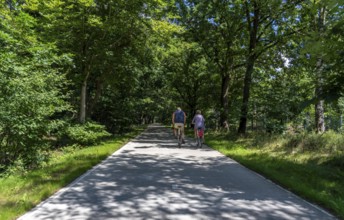 Long-distance cycle path F28, so-called Doorfietsroute, through cycle path, in the province of
