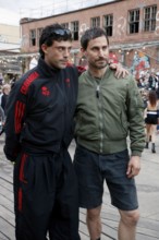 Aaron Altaras and Clemens Schick at the premiere of their film Rave On on the grounds of the RSO