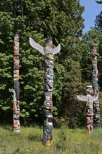 Totem Pole, Kakaso'Las Totem Pole, Stanley Park, Vancouver, British Columbia, Canada