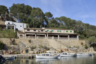Boats in the fishing harbour of Cala Figuera, Majorca, Balearic Islands, Spain