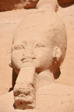 Statue of Ramses II, Temple of Hathor or Temple of Nefertari, Temple of Abu Simbel, Nubia, Egypt
