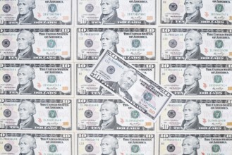 US dollar notes, 10 dollars, 50 dollars, banknotes