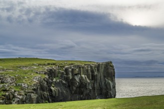 Cliffs over Neist Point Lighthouse, Isle of Skye, Scotland, UK