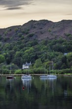 Boats on Windermere Lake, Ambleside, Lake District, Cumbria, England, United Kingdom