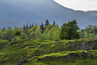 Mountains in Lake District National Park over Coniston Water, Cumbria, England, United Kingdom