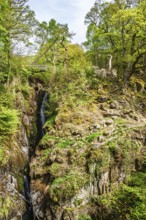 Aira Force Waterfall, Ullswater Lake, Lake District National Park, Cumbria, England, United Kingdom
