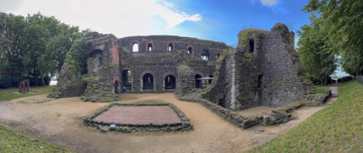 Panoramic photo of the ruins of the imperial palace of Emperor Frederick I Barbarossa,