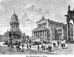 German Cathedral, Baroque, architect Carl von Gontard and theatre, concert hall at Gendarmenmarkt,